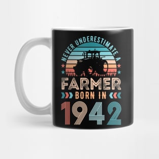 Farmer born in 1942 Farming Gift 80th Birthday Mug